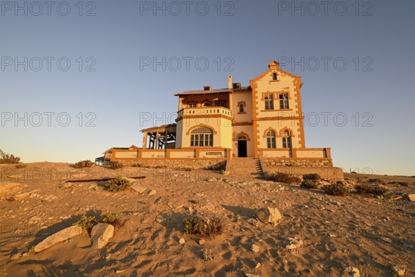 Mine manager's house, Kolmanskop, restricted diamond area, Karas region, Namibia