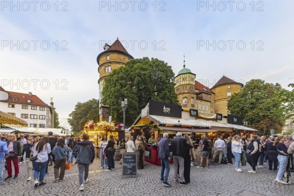 Stuttgart wine village, wine festival on Schillerplatz and Marktplatz in the centre of the state