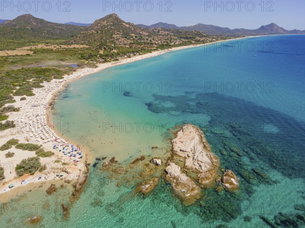 White sandy beaches and turquoise-blue sea stretch for several kilometres on the Costa Rei, a