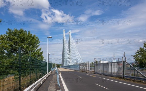 The factory bridge over the River Main in Kelsterbach, Hesse, Germany