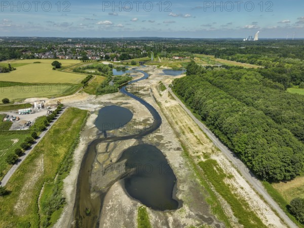 Dortmund, Castrop-Rauxel, North Rhine-Westphalia, Germany - River renaturalisation, renaturation of
