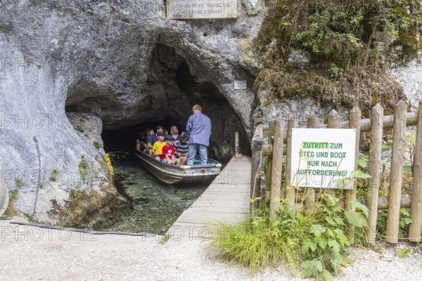 Excursion destination Wimsen Cave in the Swabian Alb. This tourist attraction is the only cave in