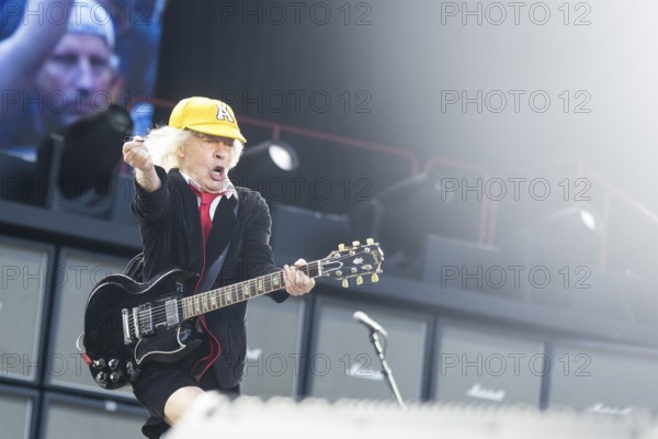 Brian Johnson, lead singer of AC/DC live on Power Up Tour 2025 at the Olympiastadion Berlin on 30