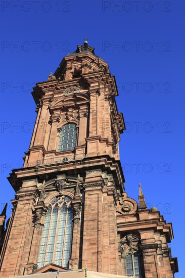Tower of the new church. Today the building is used as an assembly hall and banqueting hall of the