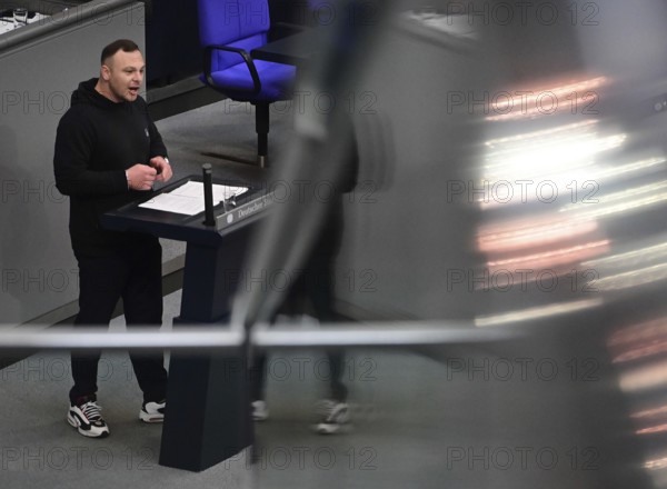 Cem Ince (Die Linke) speaks on the agenda item Minimum Wage Act in the eleventh session of the