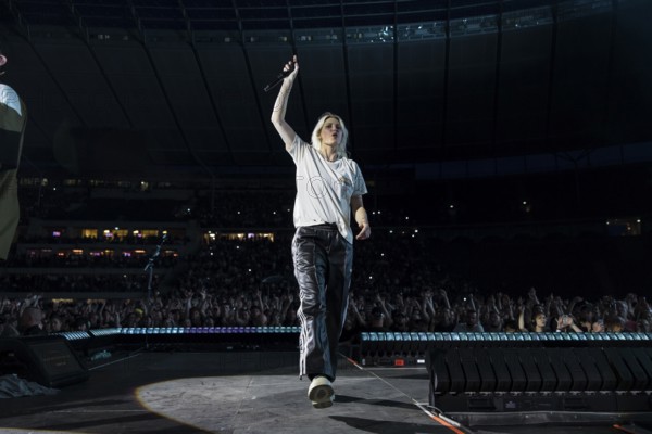 Emily Armstrong, lead singer of Linkin Park live on From Zero World Tour 2025 at the Olympiastadion
