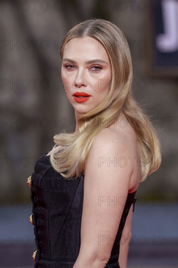 Scarlett Johansson at the German premiere of the adventure film Jurassic World, the rebirth at