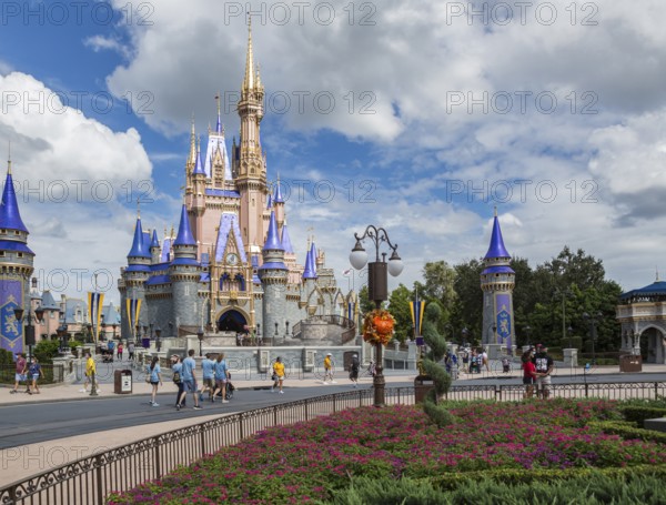 Cinderella's Castle at the end of Main Street in the Magic Kingdom at Walt Disney World, Orlando,