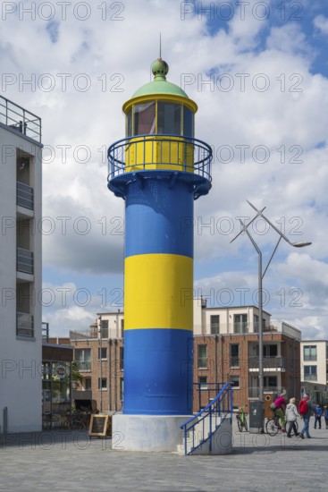 Lighthouse in the centre, Eckernförde, Baltic Sea, Schleswig-Holstein, Germany