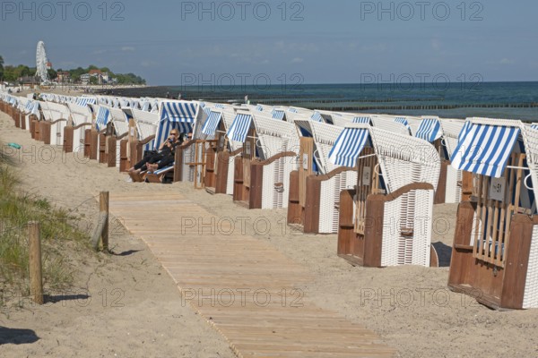 Beach chairs, beach, Baltic Sea, Baltic seaside resort, Kühlungsborn, Rostock district,
