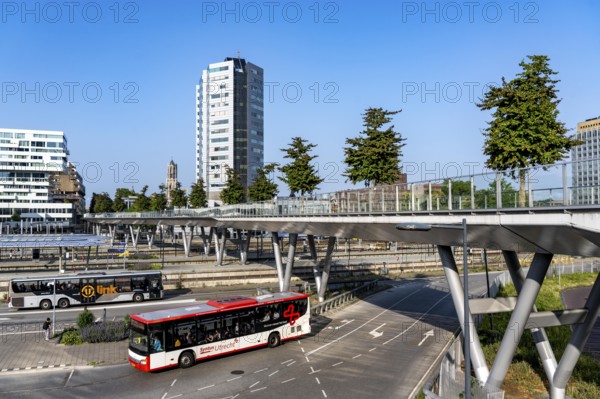 The Moreelsebrug, pedestrian and cycle bridge over the tracks of Utrecht Centraal, Central Station,