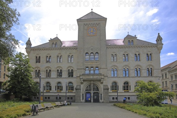 Historic main post office built in 1896, post office building, Halle an der Saale, Saxony-Anhalt,