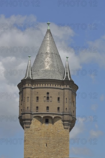 Tower of the Romanesque church ruins of St Sixti, detail, cut-out, Merseburg, Saxony-Anhalt,