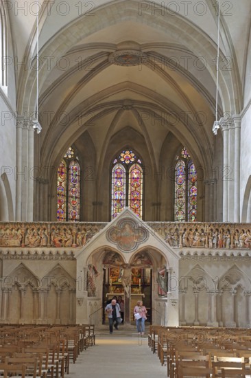 Lettner from the late Romanesque UNESCO Cathedral of St Peter and Paul, interior view, church