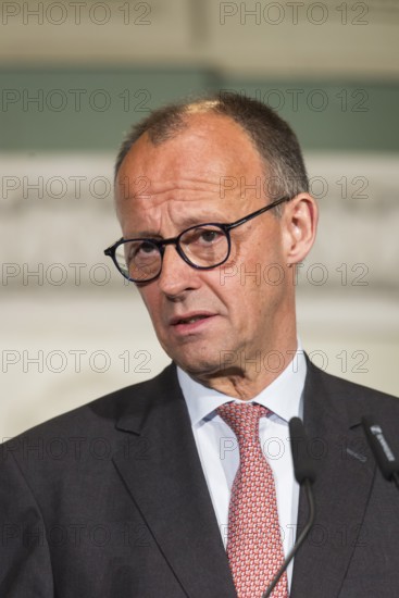 Friedrich Merz (Chancellor of the Federal Republic of Germany) speaks at the presentation of the