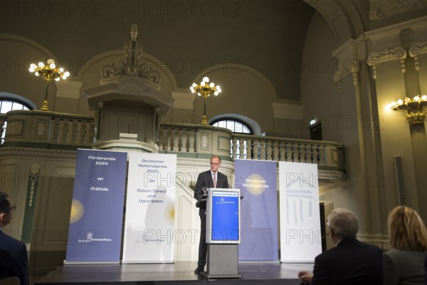 Friedrich Merz (Chancellor of the Federal Republic of Germany) speaks at the presentation of the