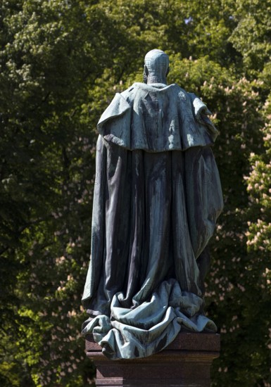 Monument to Kaiser Wilhelm I from behind by Fritz Gerth in the spa gardens of Bad Homburg vor der