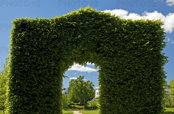 Green Tor Tor in the castle park of Bad Homburg vor der Höhe Castle, Hesse, Germany