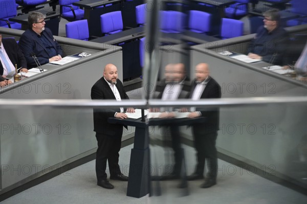 Dr Jonas Geißler (CDU/CSU) speaks on the Gaza war item on the agenda of the eleventh session of the