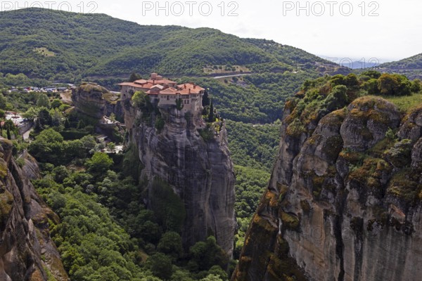 Agia Triada Monastery or Monastery of the Holy Trinity on a rock, Meteora Rocks and Monasteries,