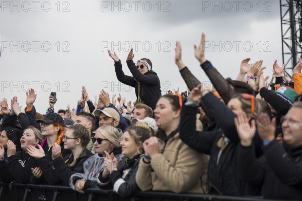 Kraftklub audience at a secret gig of the band at the Rock am Ring Festival on Saturday,