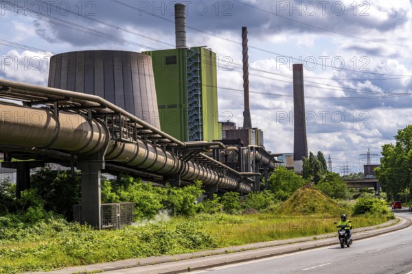 Pipelines for various gases, blast furnace gas, Thyssenkrupp Steel steelworks in