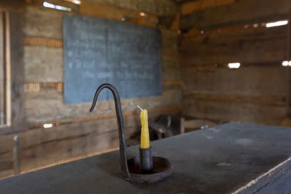 Clinton, Tennessee - The Big Tater Valley Schoolhouse at the Museum of Appalachia, a collection of