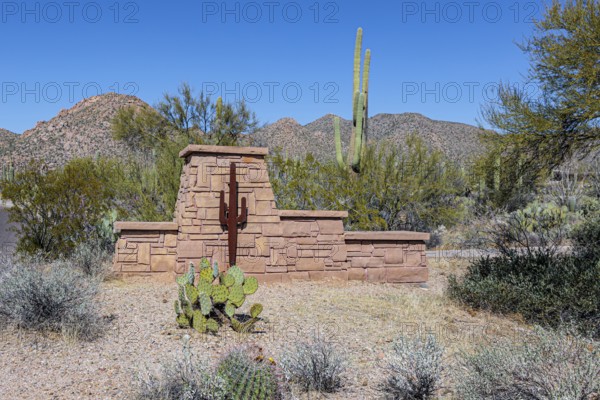 Entrance to the Red Hills Visitor Center of the Organ Pipe Cactus National Monument in southern