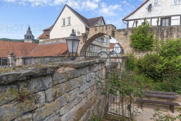 Former stone gate, town gate of the medieval town wall, Bad Sooden-Allendorf, district Allendorf,