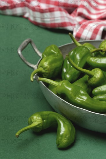 Padron chilli peppers in shell, Pimientos de Padron
