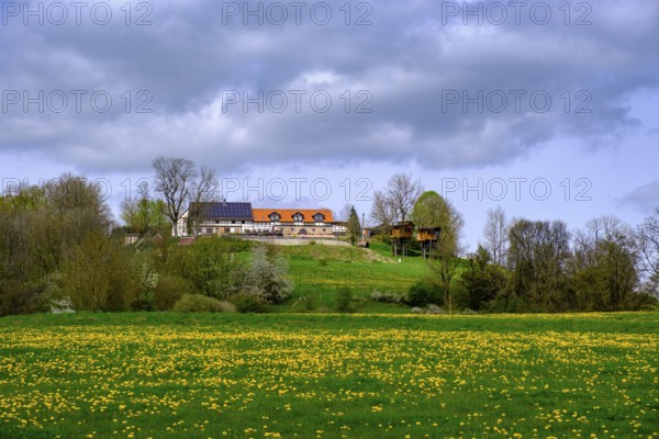 Schaumburg domain at the Schauburg castle ruins, Schalkau, Thuringian Slate Mountains, Thuringia,