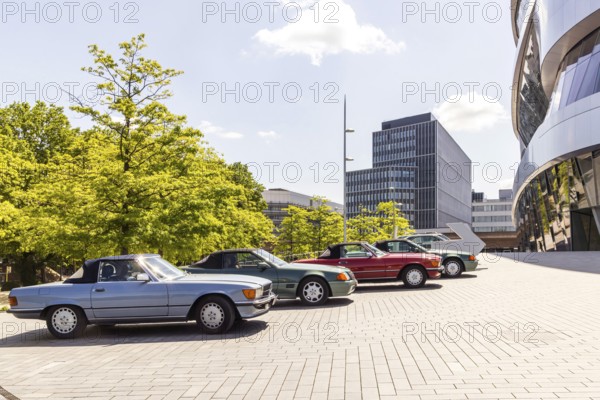Headquarters of Mercedes-Benz Group AG in Untertürkheim. Next to it the Mercedes-Benz Museum,
