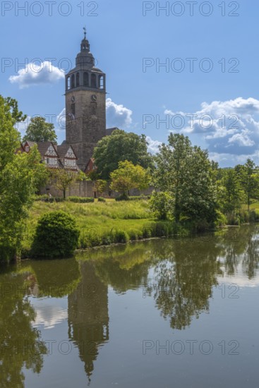 St. Crucis Church, Bad Sooden, Allendorf -O rtsteil Allendorf, church tower, tower clock, town