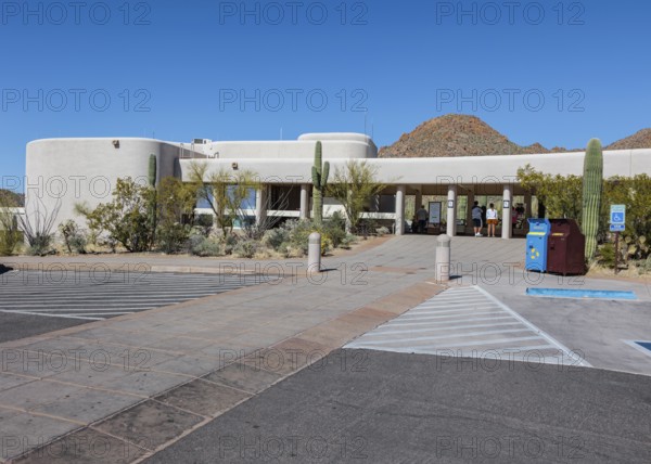 Entrance to the Red Hills Visitor Center of the Organ Pipe Cactus National Monument in southern