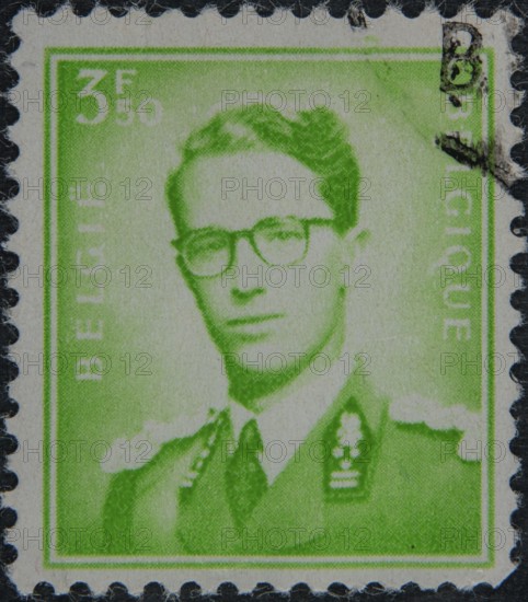 Baudouin of Belgium (1930-1993), King of the Belgians during 1951-1993. Portrait on a Belgian