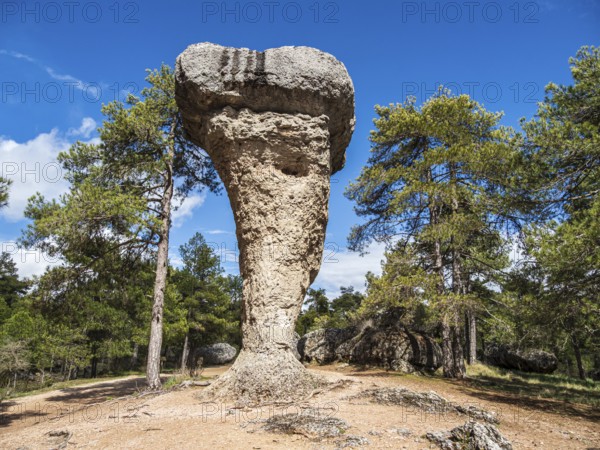 Rock El Tormo, Ciudad encantada, area of rock formations, nature reserve, Cuenca region, Spain