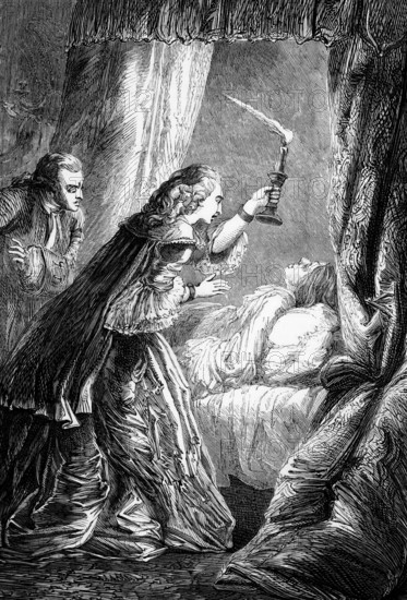 The death of Frederick, Prince of Wales, aged 44 in 1751 at Leicester House, England, digital