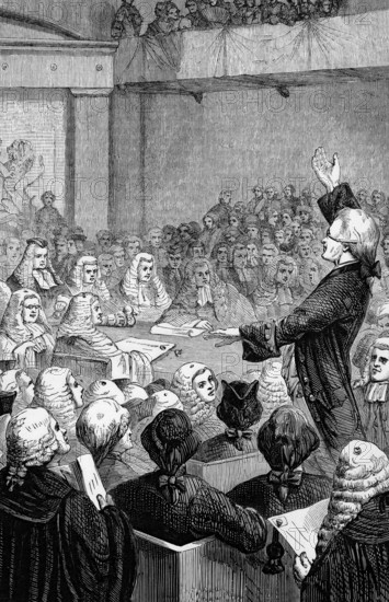 The trial of Warren Hastings, the first Governor-General of India, after his impeachment in the