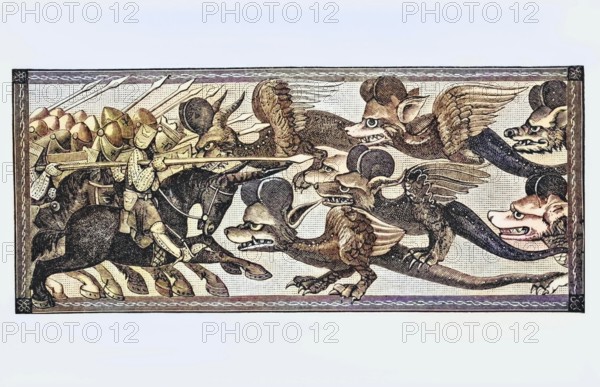 How Alexander fought the dragons with sheep horns on his forehead. From Science and Literature in