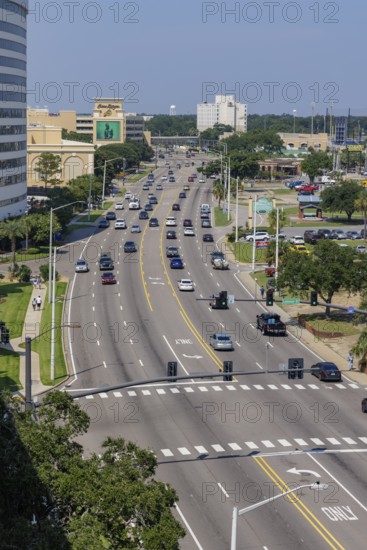 Highway 90 along the Mississippi Gulf Coast in Biloxi, Mississippi