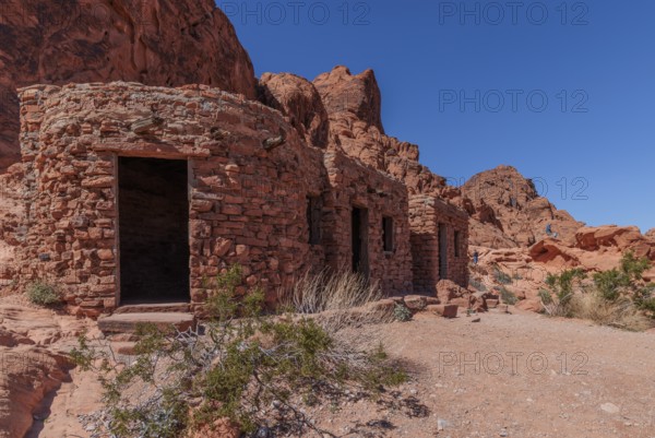 The Cabins built by the Civilian Conservation Corps inthe 1930s at Valley of Fire State Park near