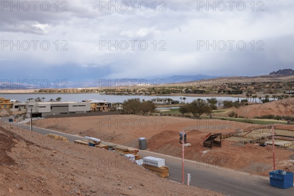 Building lots being prepared for new private residential development at Lake Las Vegas in