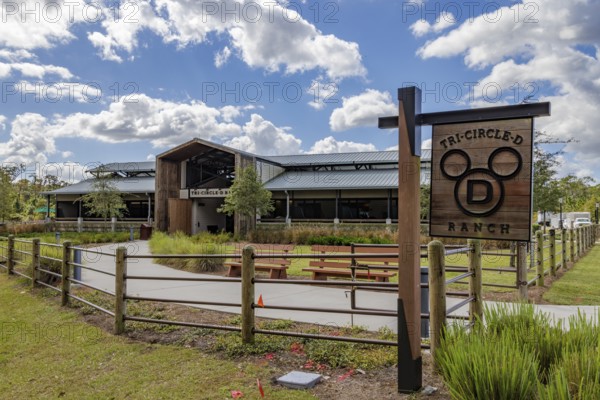 Tri-Circle-D Ranch horse barn in Fort Wilderness campground at Walt Disney World in Orlando,