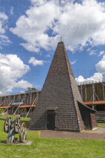 Drilling tower from 1864 for the development of a brine spring, 1000 years of salt production in