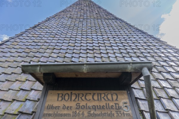 Drilling tower from 1864 for the development of a brine spring, 1000 years of salt extraction in