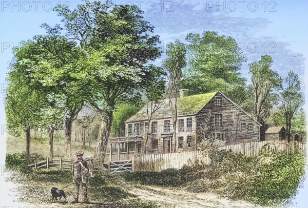 Pepperell near Boston, Massachusetts, in the 1870s, America, digital reproduction from American