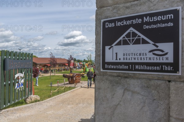 First German Bratwurst Museum, Bratwurstallee 1, Mühlhausen, entrance with inscription, medieval
