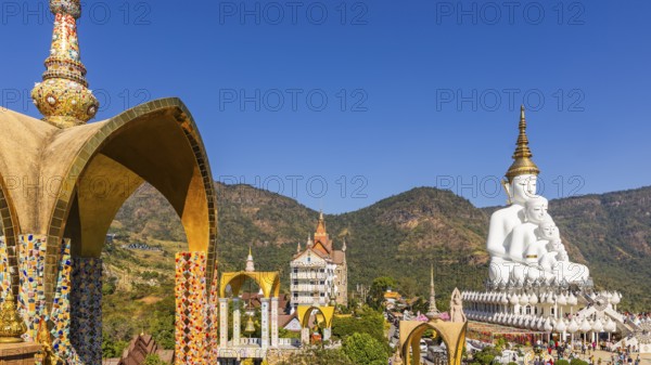 Five-headed Buddha statue, Wat Phra That Sorn Kaew Buddhist temple complex, Phetchabun province,