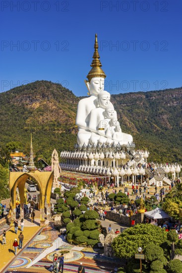 Five-headed Buddha statue, Wat Phra That Sorn Kaew Buddhist temple complex, Phetchabun province,