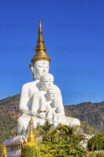 Five-headed Buddha statue, Wat Phra That Sorn Kaew Buddhist temple complex, Phetchabun province,